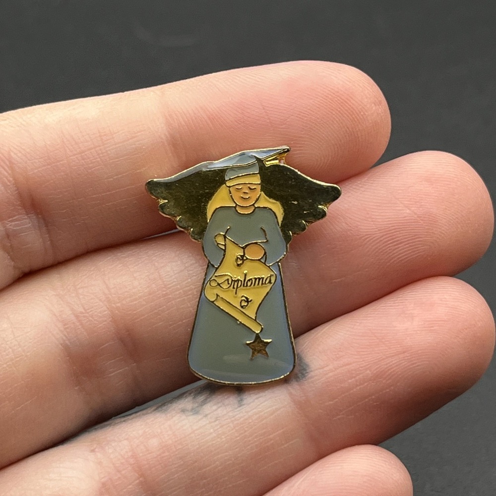 Graduation Angel Diploma Wings‎ Halo Lapel Hat Pin
